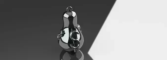 Cashbag Pendant Luxury Moneybag Necklace Gold Platinum Jewelry