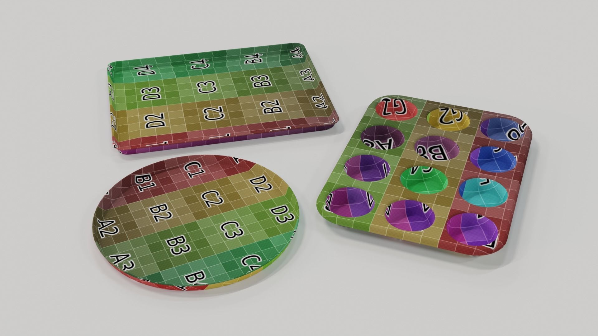 Baking Tray Set 3D model_3