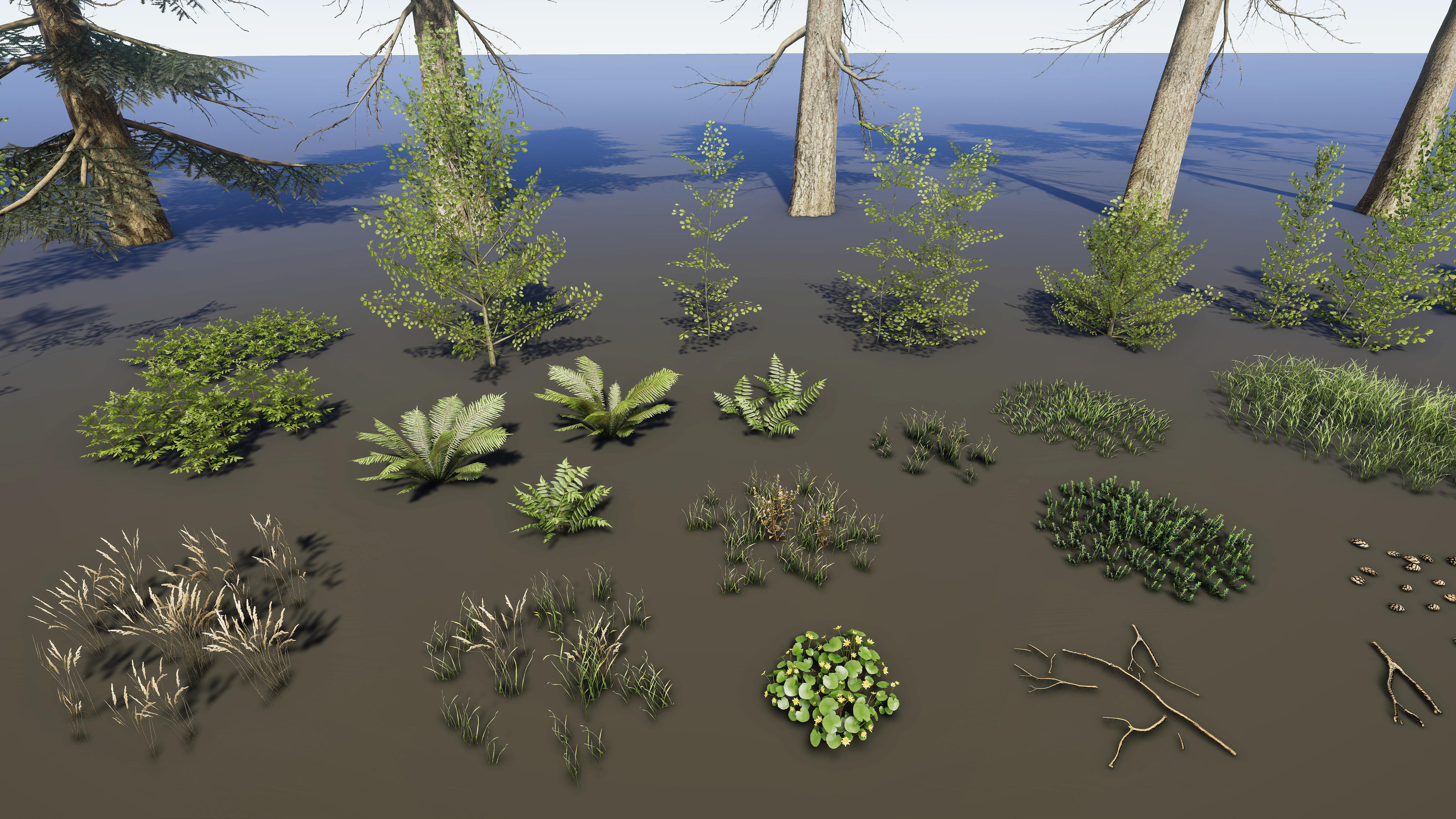 Nature Package - Coniferous Environment Unity Low-poly 3D model_52
