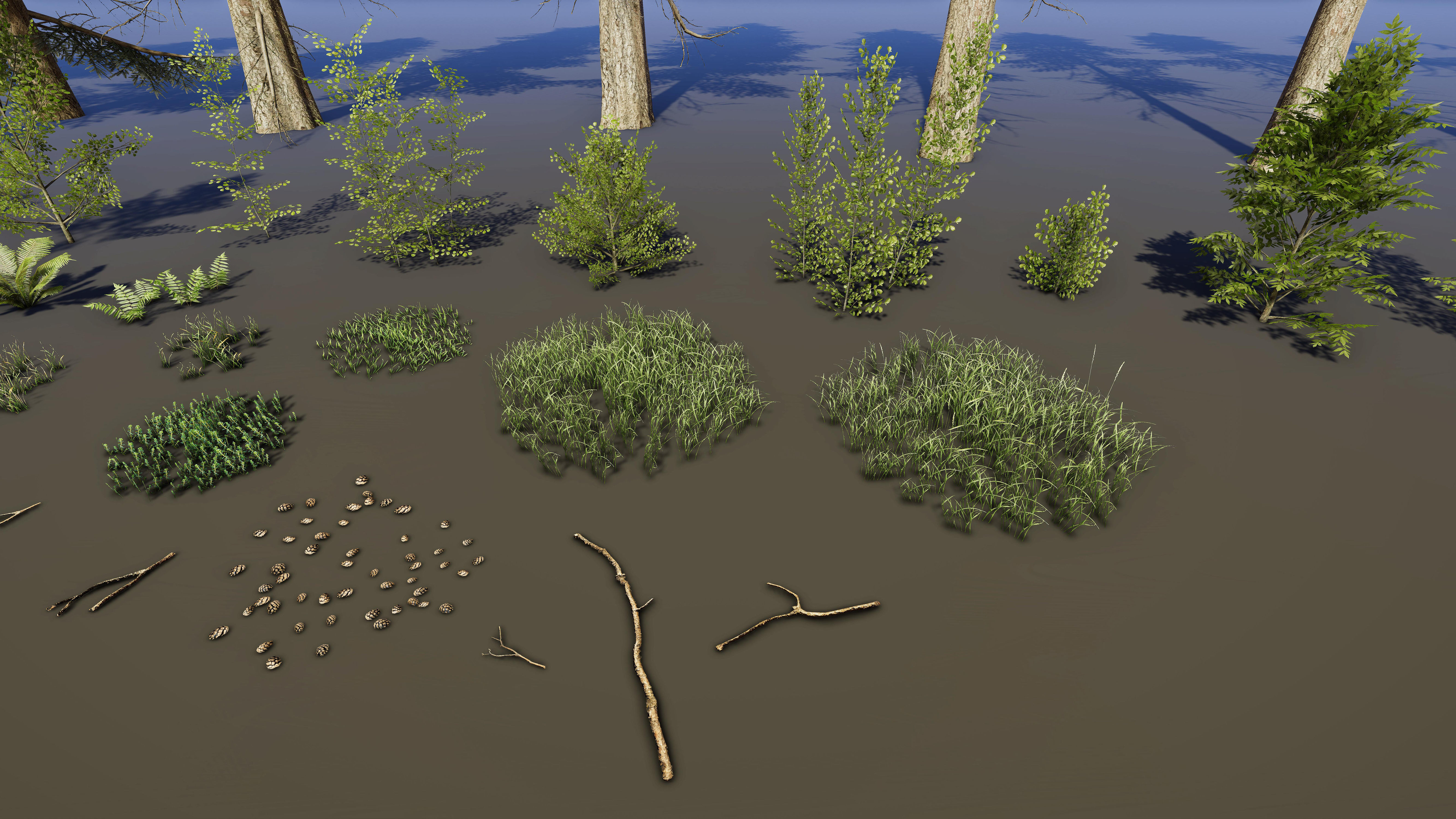 Nature Package - Coniferous Environment Unity Low-poly 3D model_48