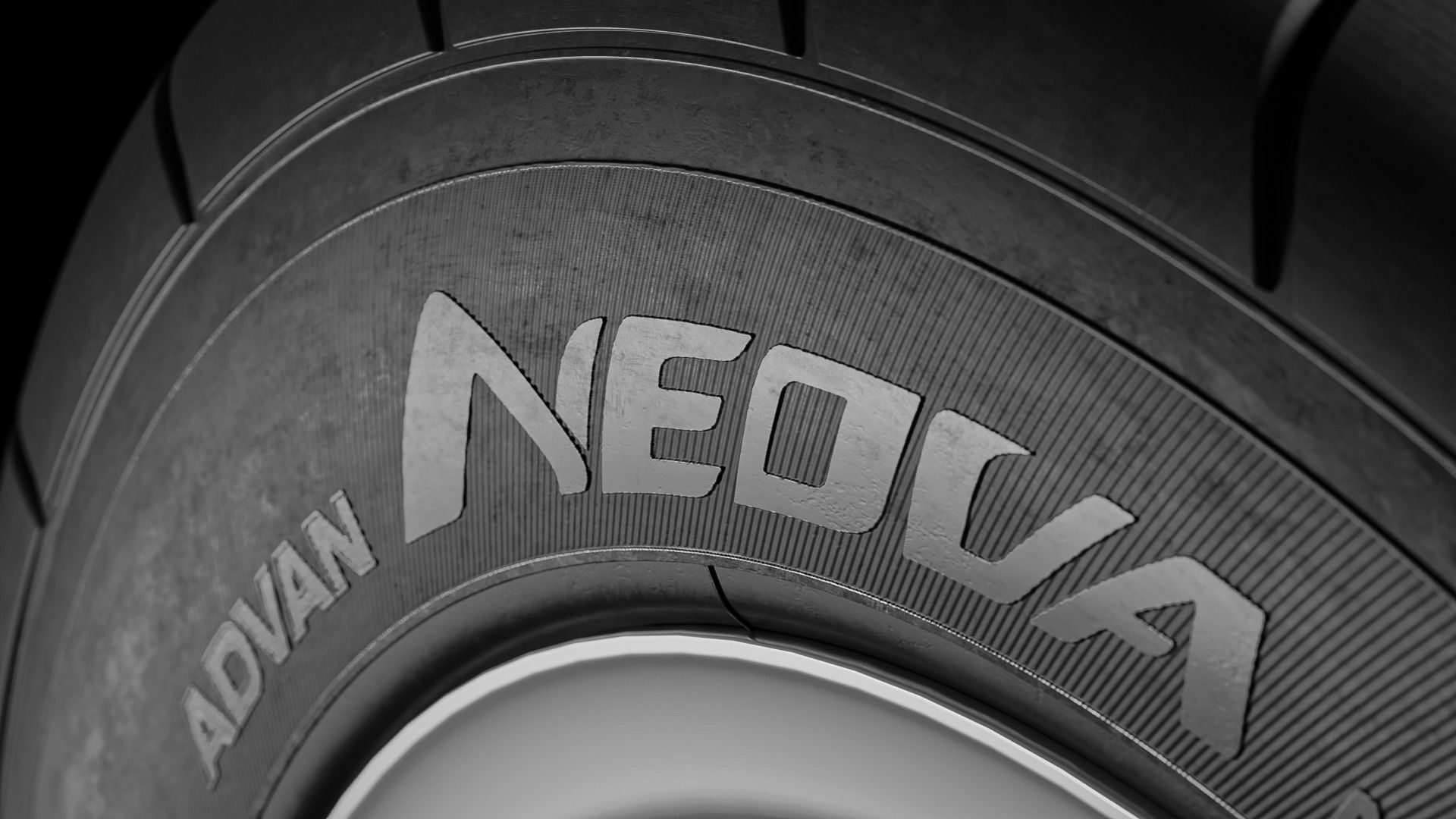 Yokohama Advan Neova AD08 Semi-Slick Tyre Free 3D model_7