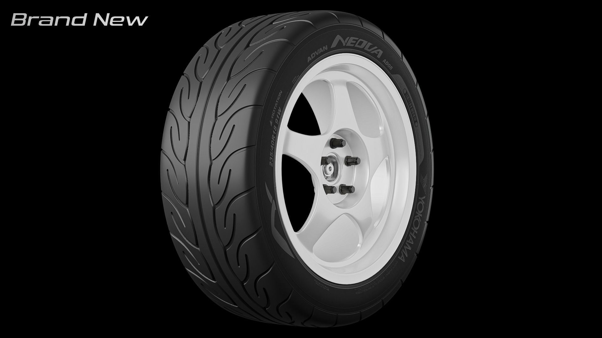 Yokohama Advan Neova AD08 Semi-Slick Tyre Free 3D model_10
