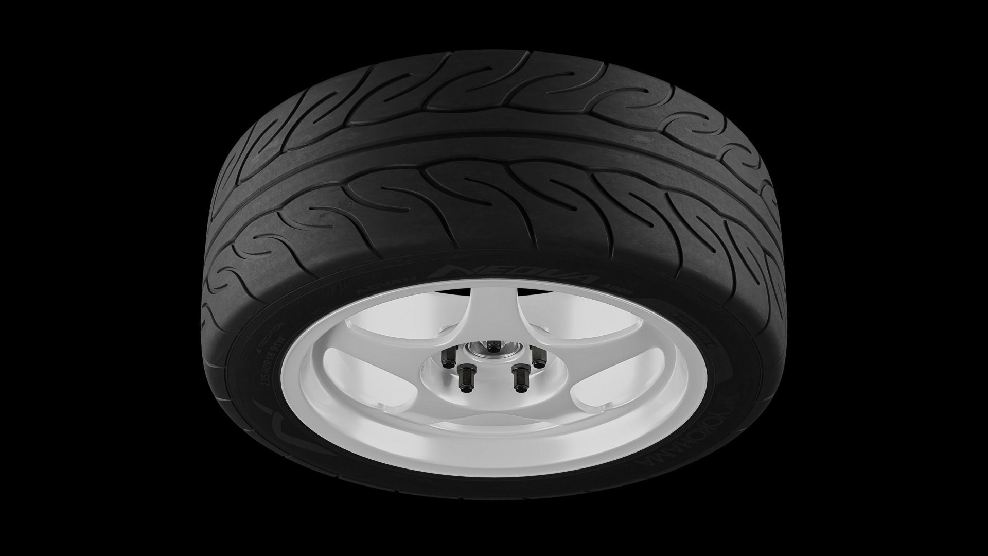 Yokohama Advan Neova AD08 Semi-Slick Tyre Free 3D model_8