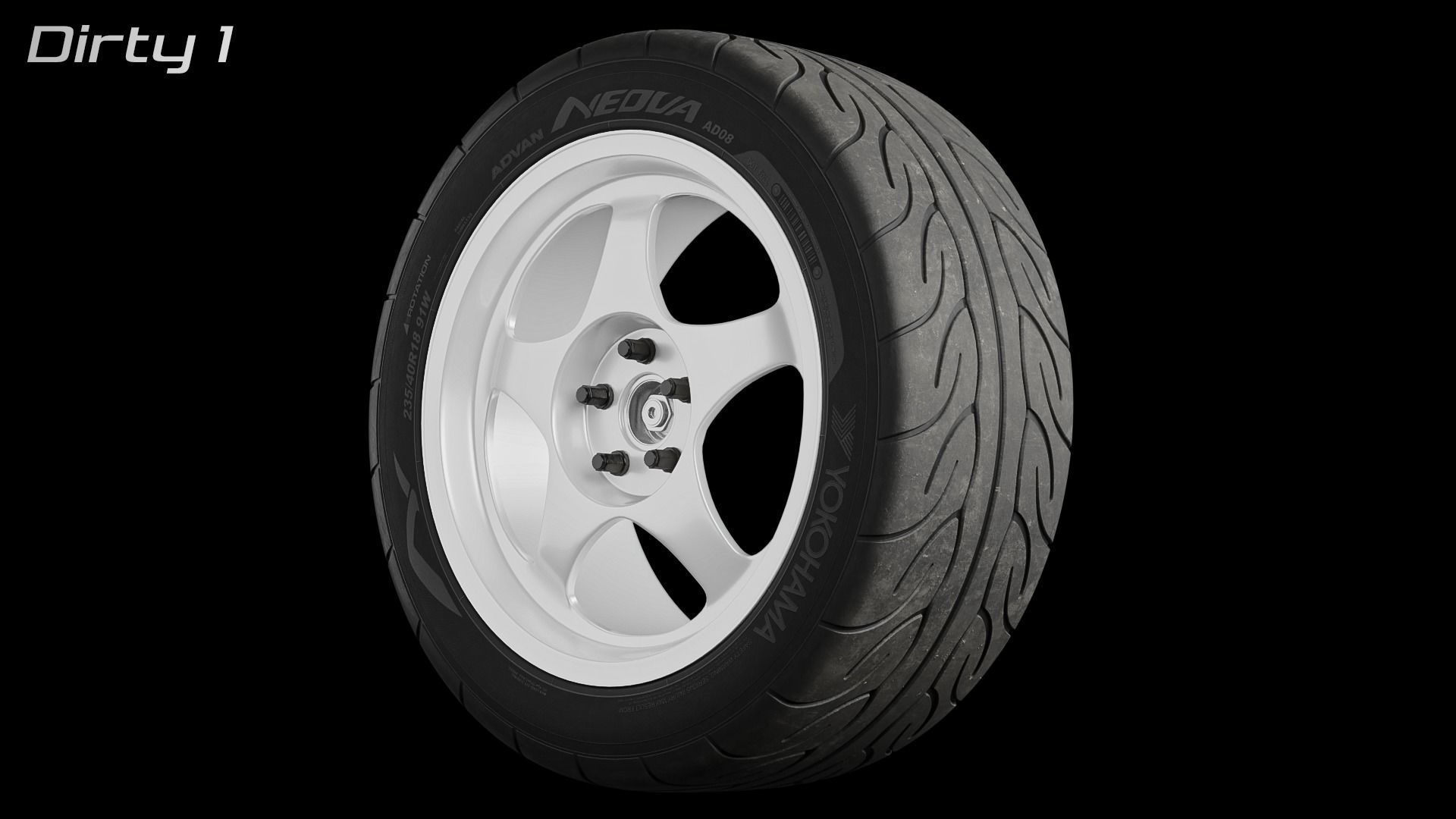 Yokohama Advan Neova AD08 Semi-Slick Tyre Free 3D model_15