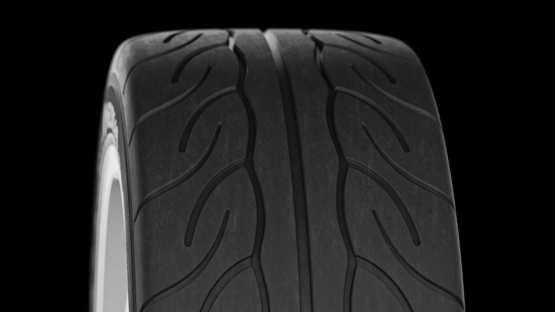 Yokohama Advan Neova AD08 Semi-Slick Tyre Free 3D model_9