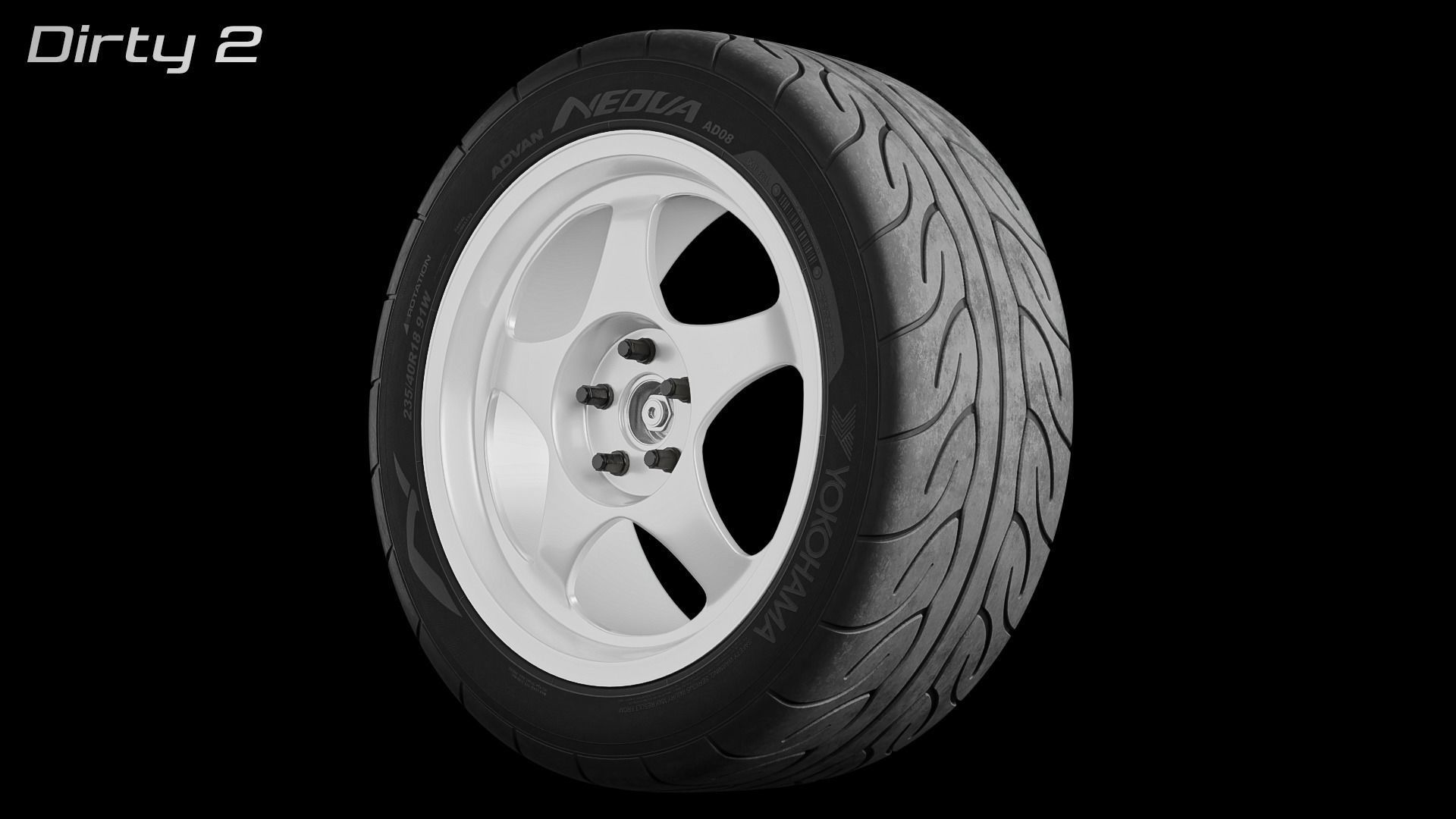 Yokohama Advan Neova AD08 Semi-Slick Tyre Free 3D model_19