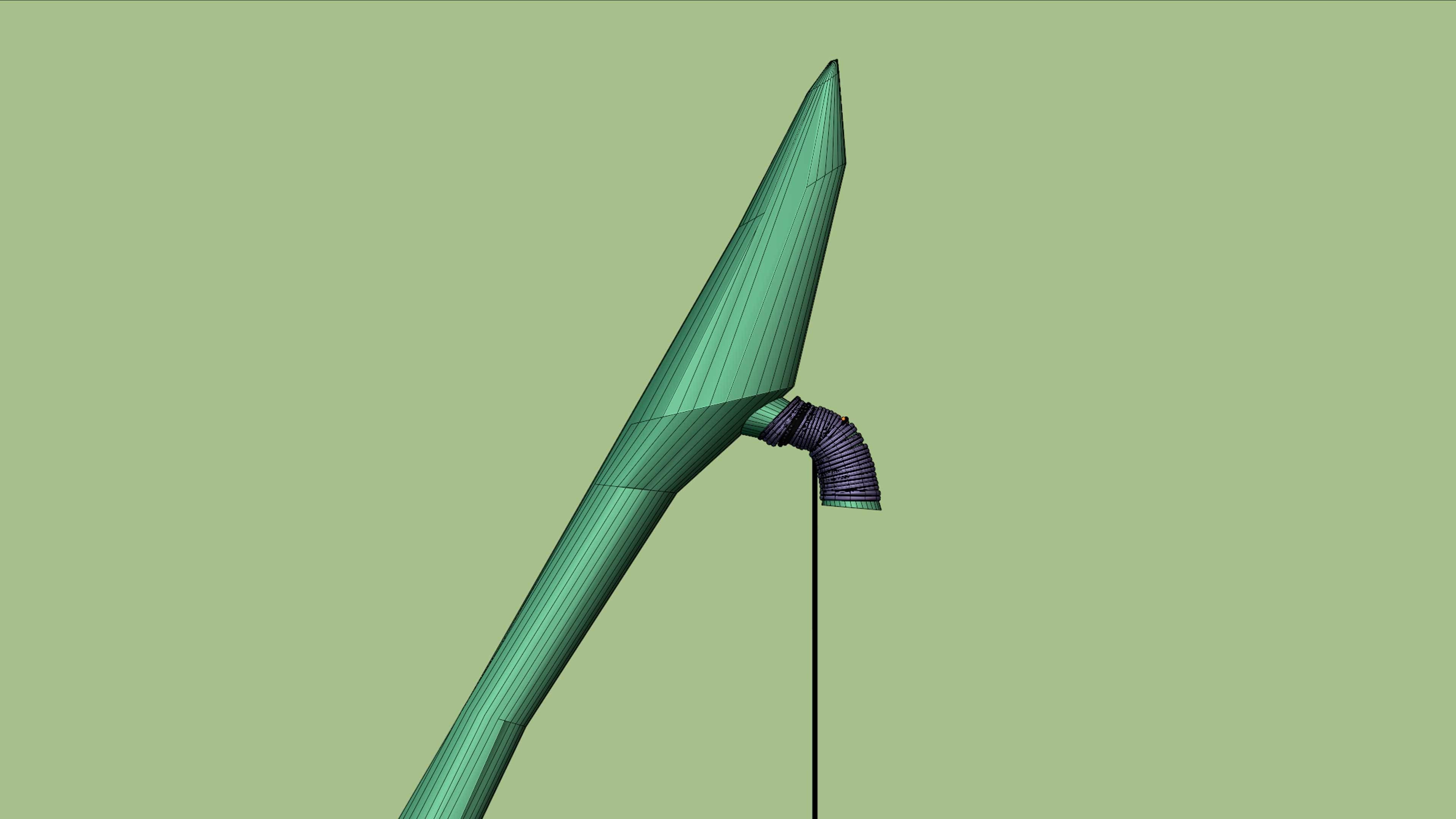 Bow Old Wood Low-poly 3D model_23