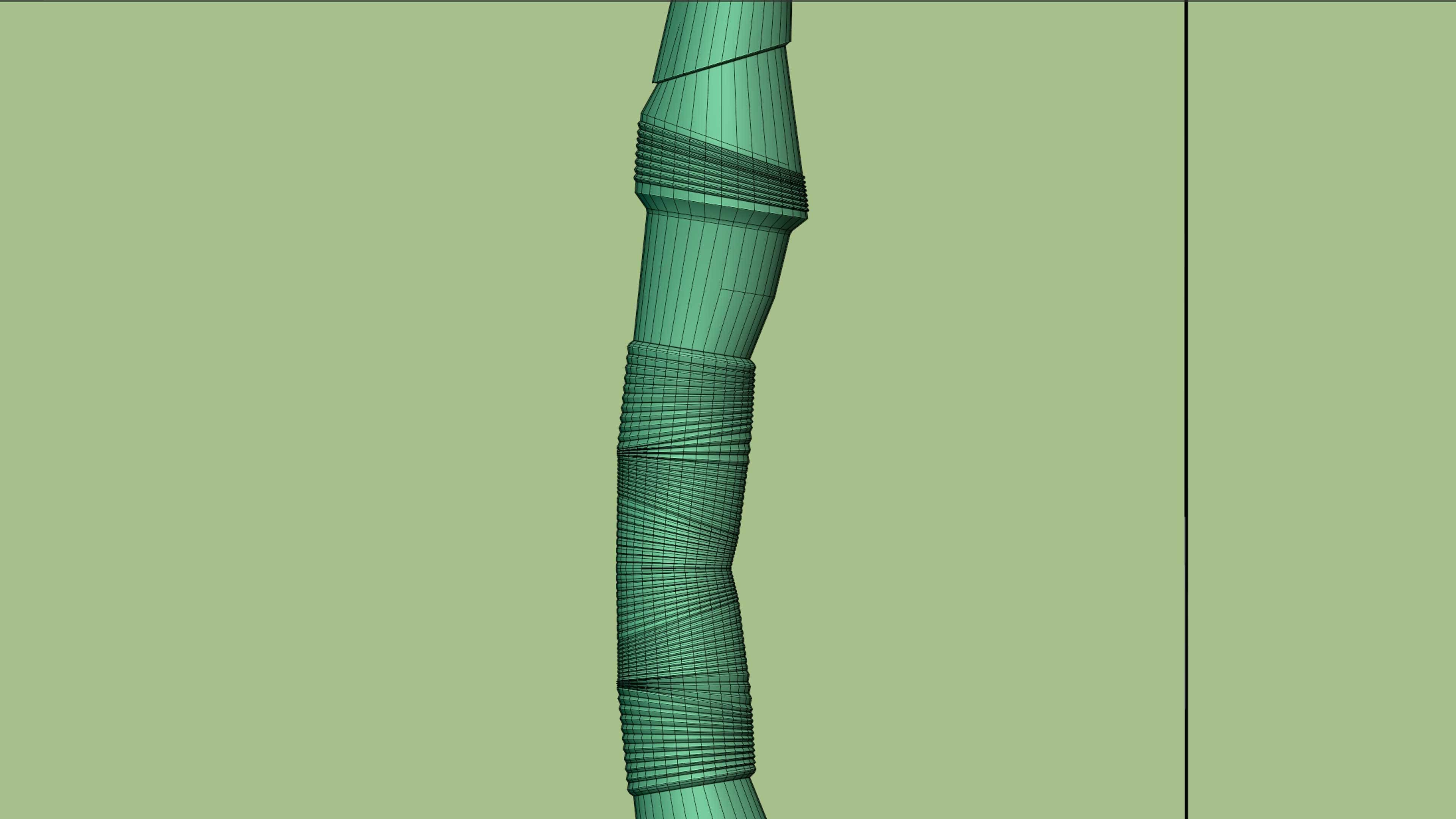 Bow Old Wood Low-poly 3D model_27