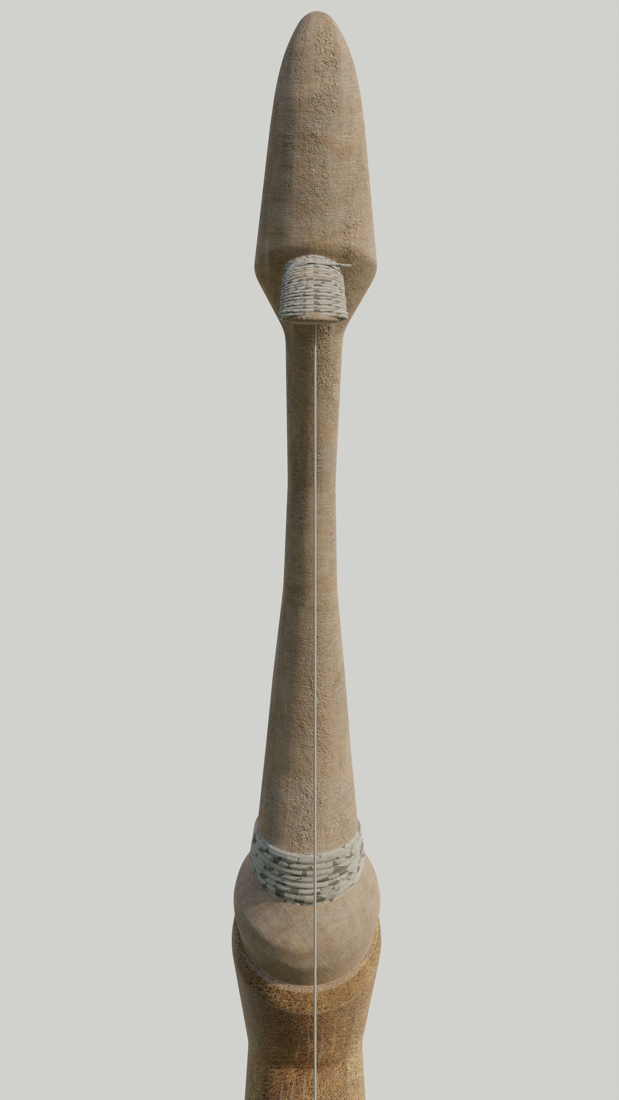 Bow Old Wood Low-poly 3D model_11