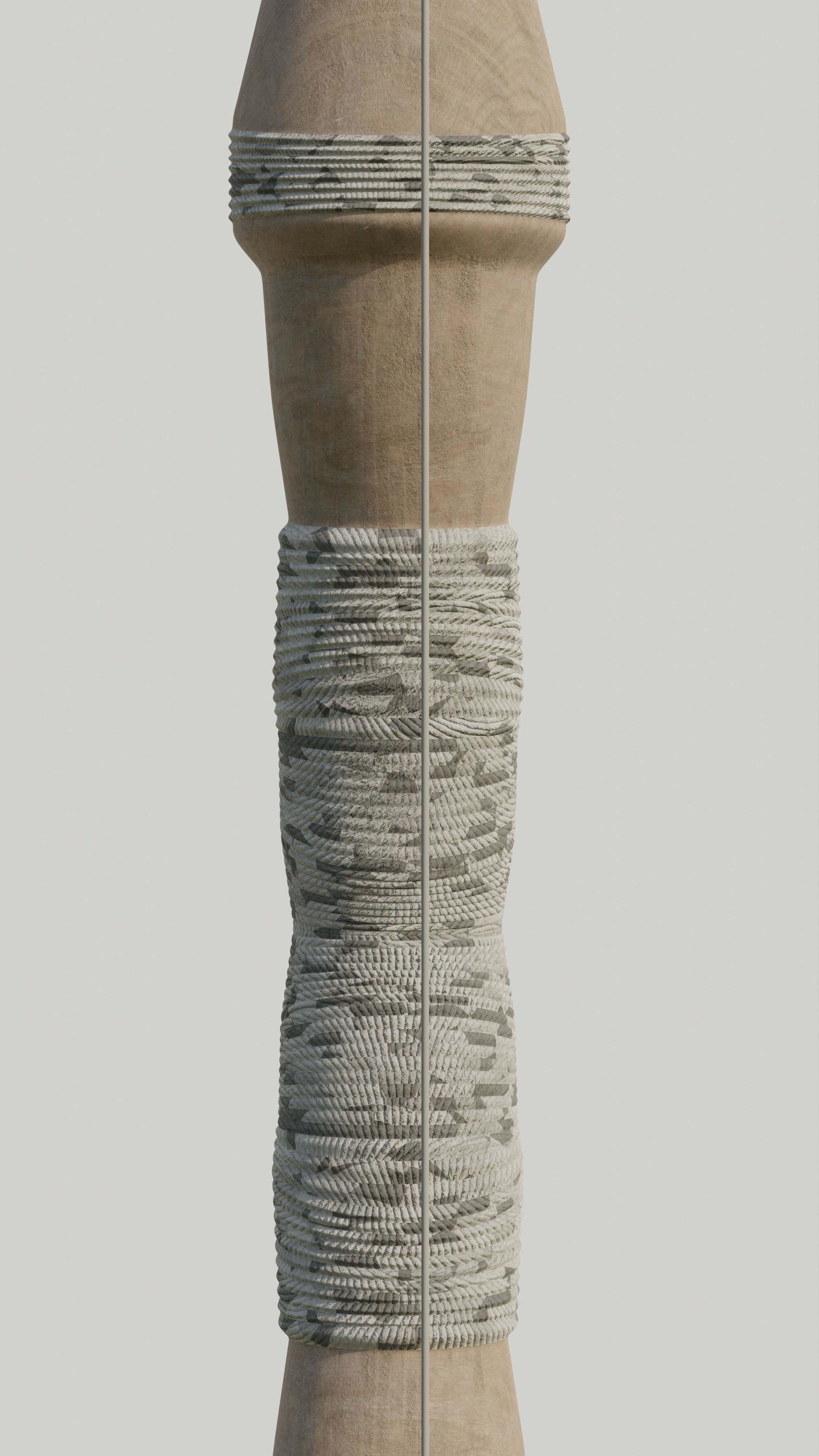 Bow Old Wood Low-poly 3D model_13