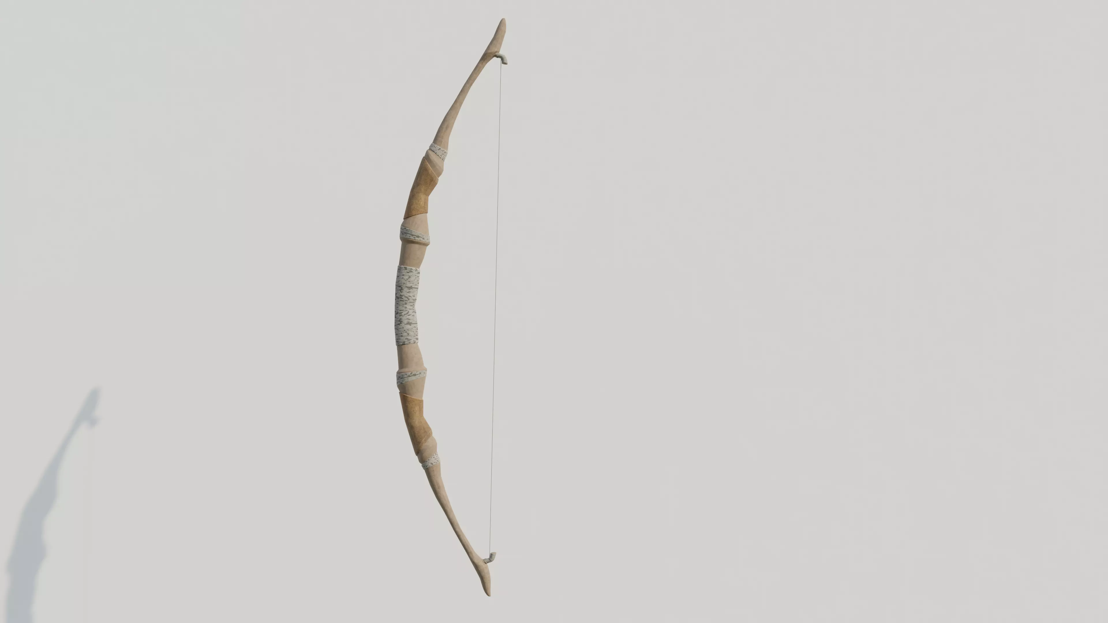 Bow Old Wood Low-poly 3D model_0