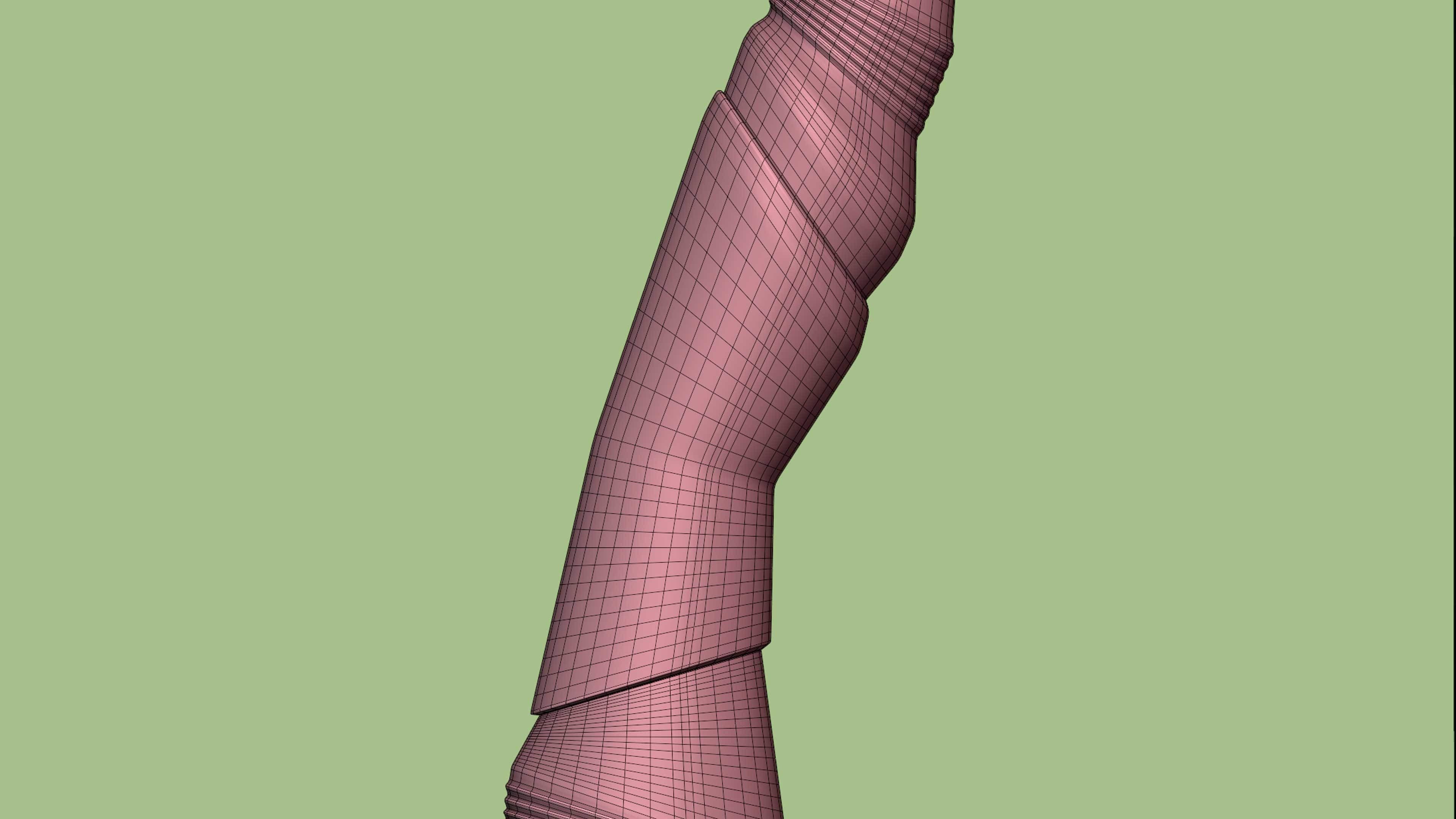 Bow Old Wood Low-poly 3D model_17