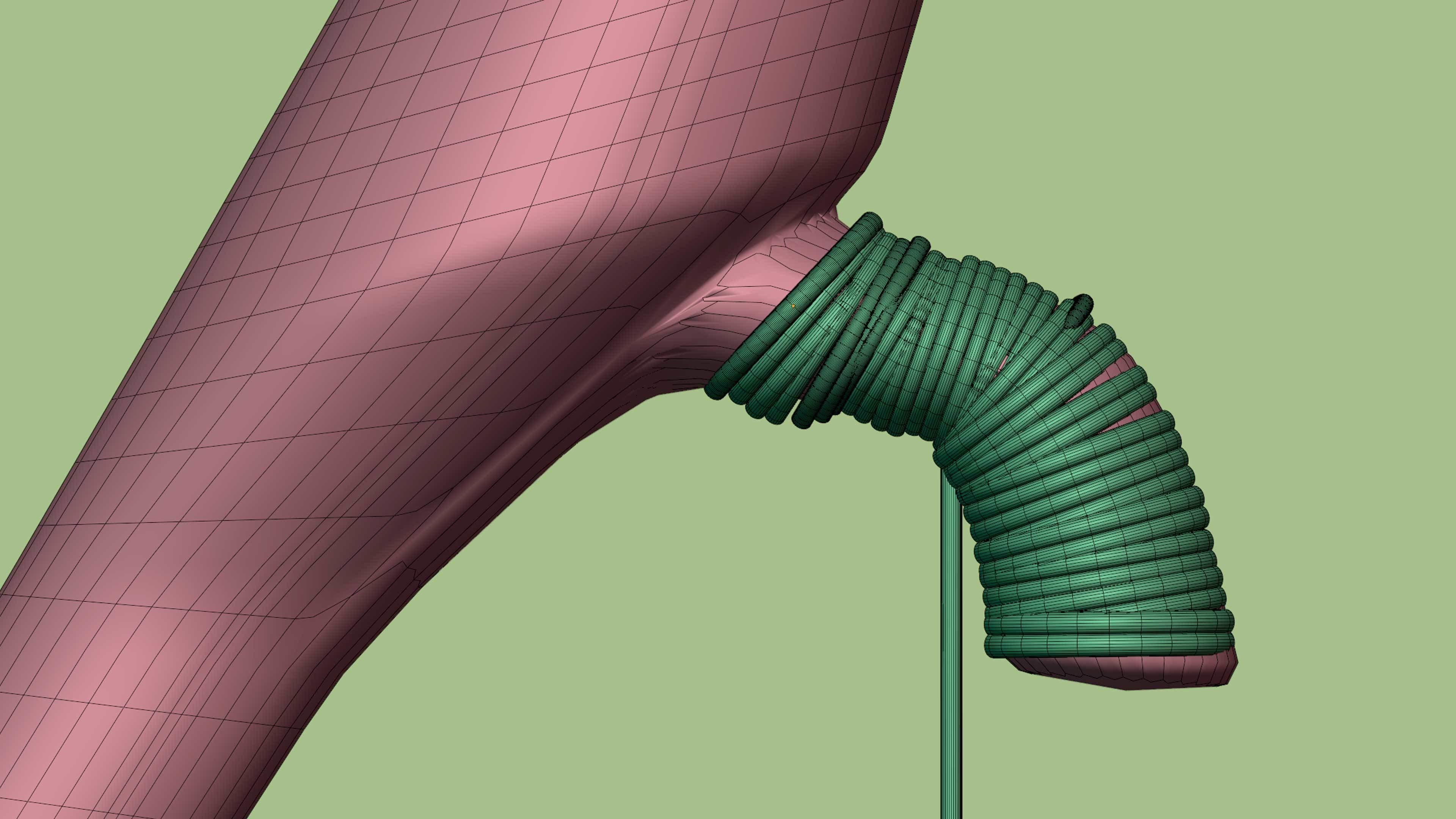 Bow Old Wood Low-poly 3D model_15