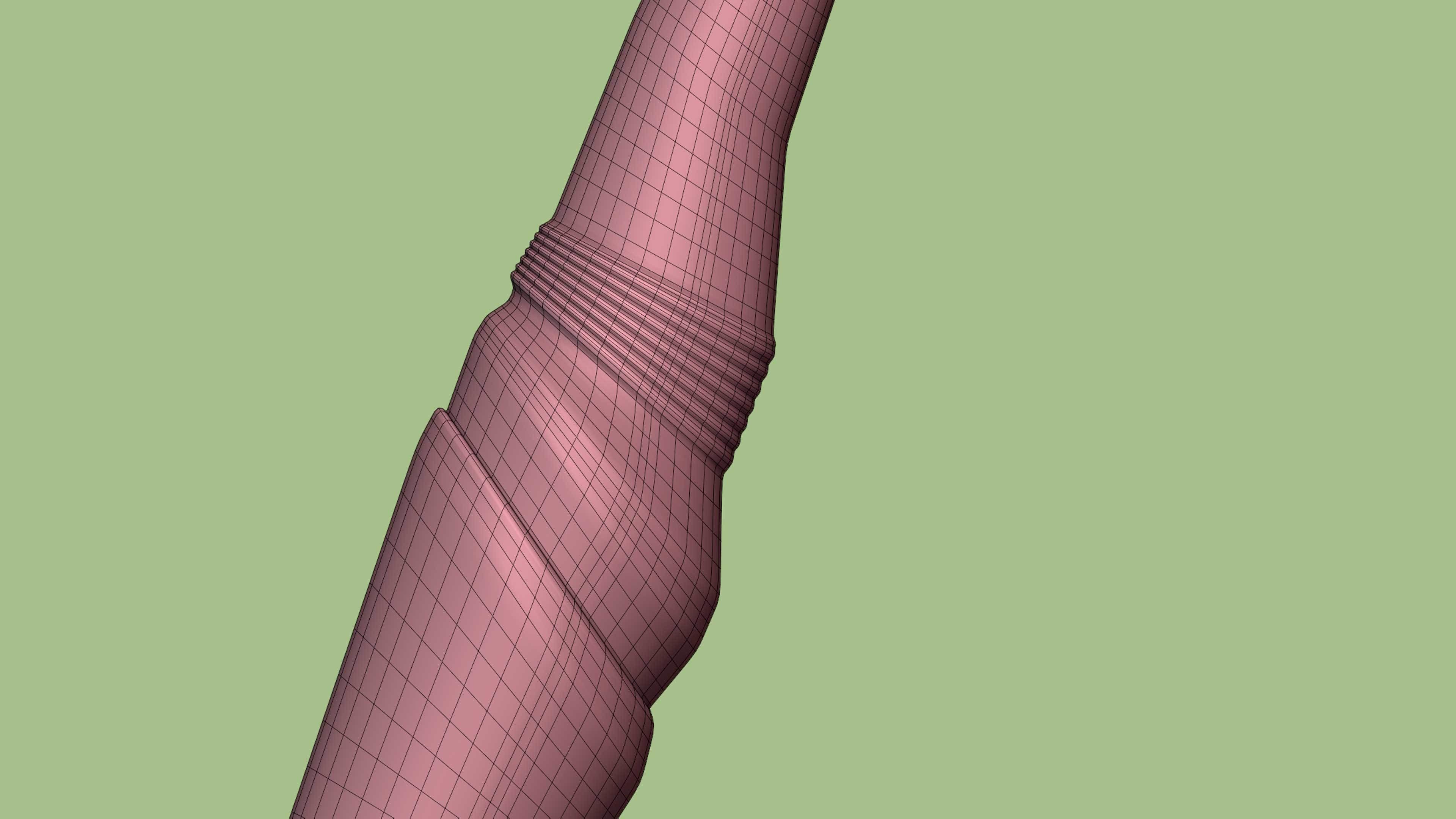 Bow Old Wood Low-poly 3D model_16