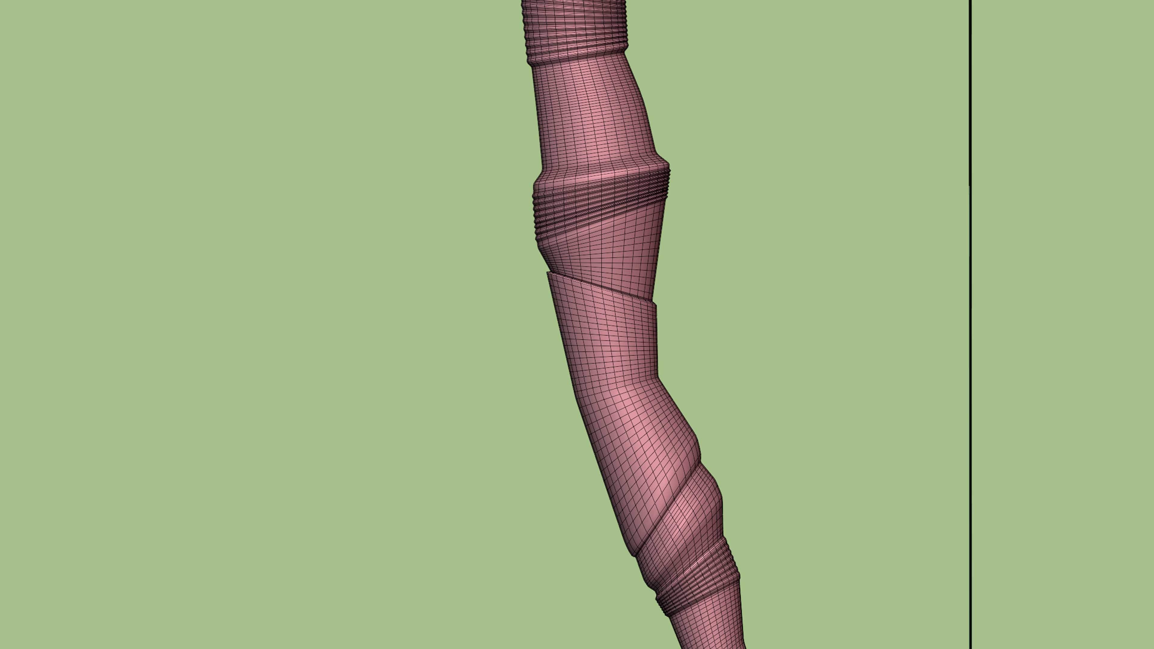 Bow Old Wood Low-poly 3D model_20