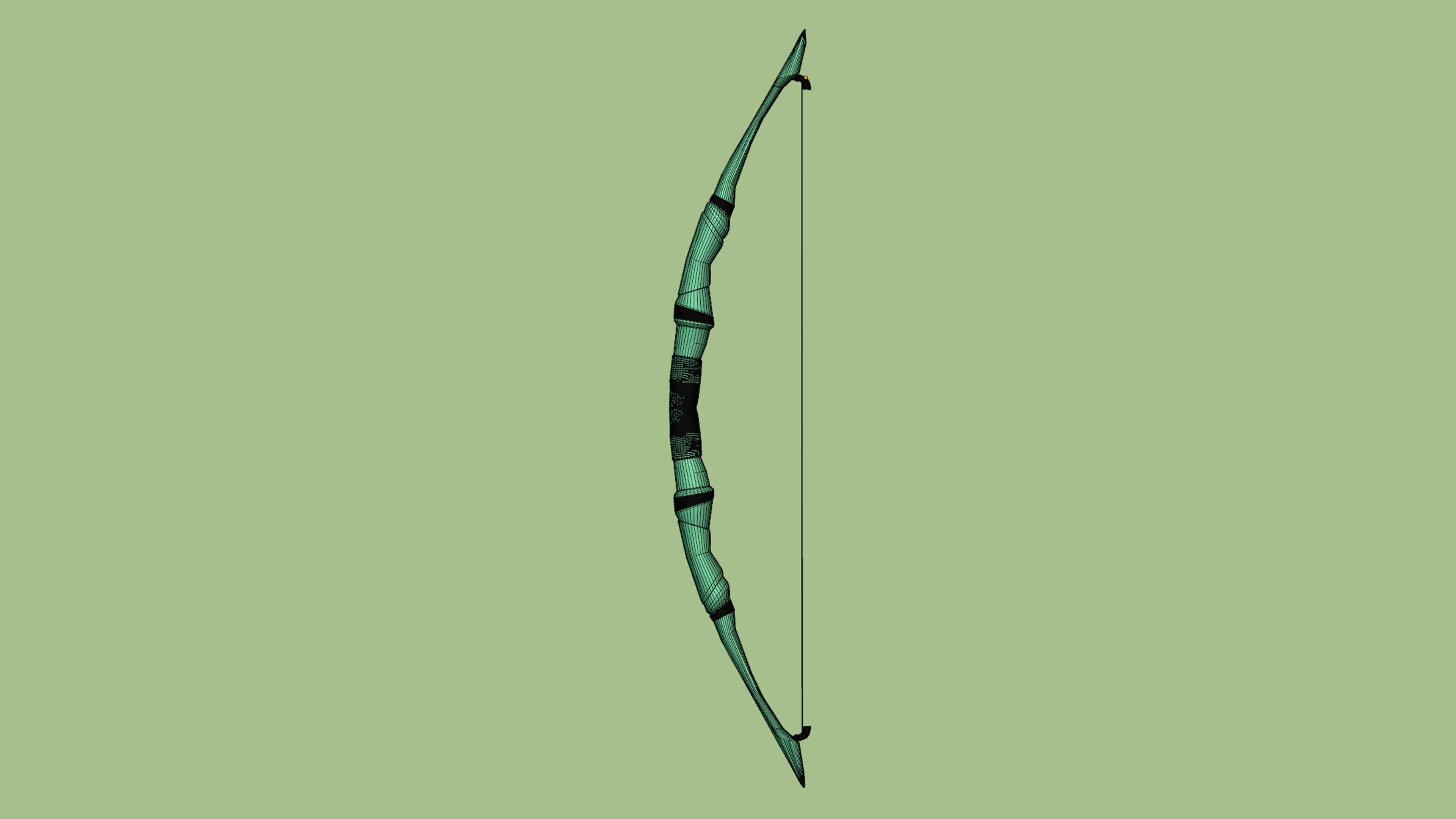 Bow Old Wood Low-poly 3D model_30