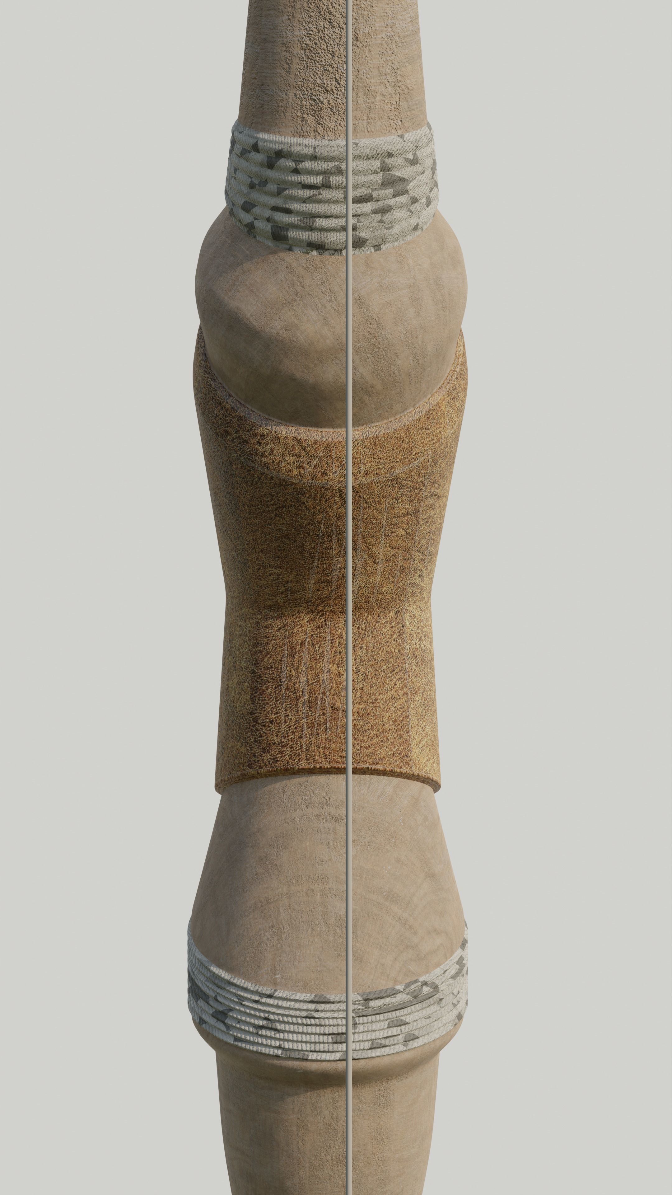 Bow Old Wood Low-poly 3D model_12