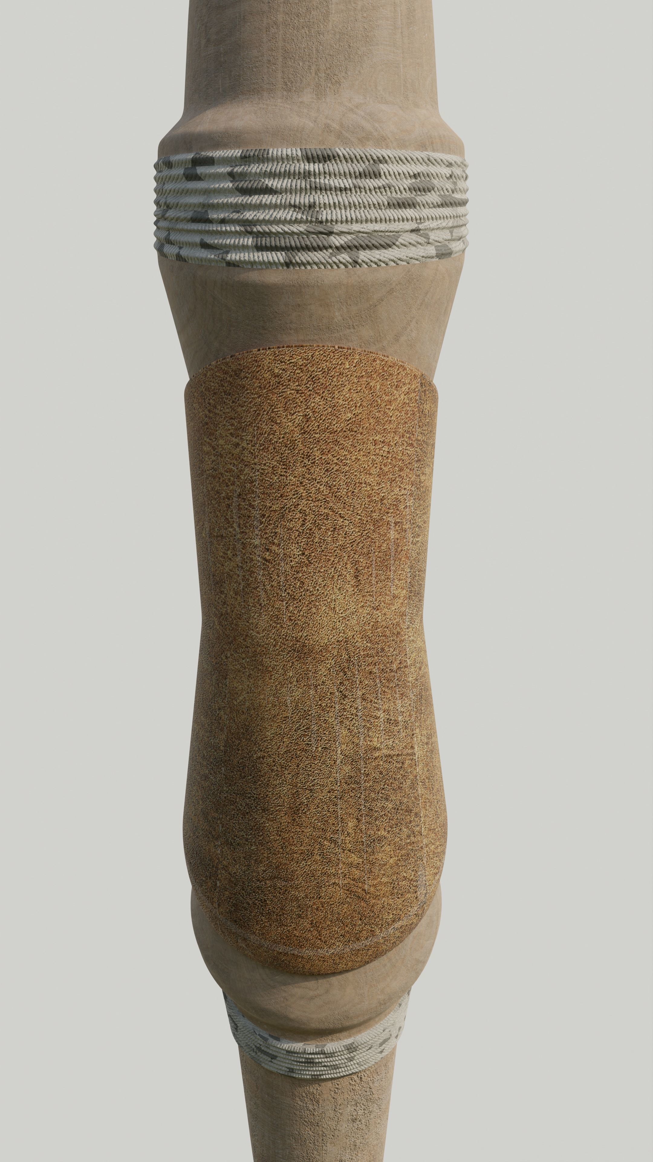 Bow Old Wood Low-poly 3D model_9