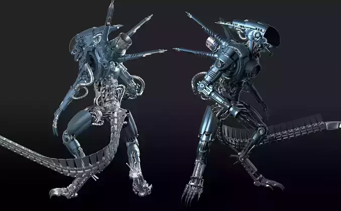 Mecha Xenomorph Alien 3D model