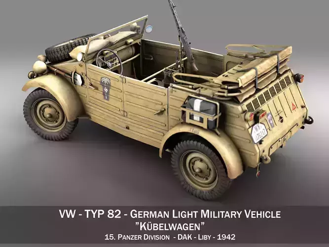 VW - Typ 82 - Kuebelwagen - 15 Panzer Division
