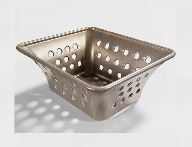 Classic Copper Tray Low-poly 3D model_0