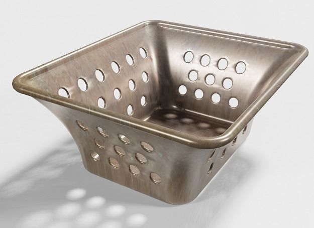 Classic Copper Tray Low-poly 3D model_2