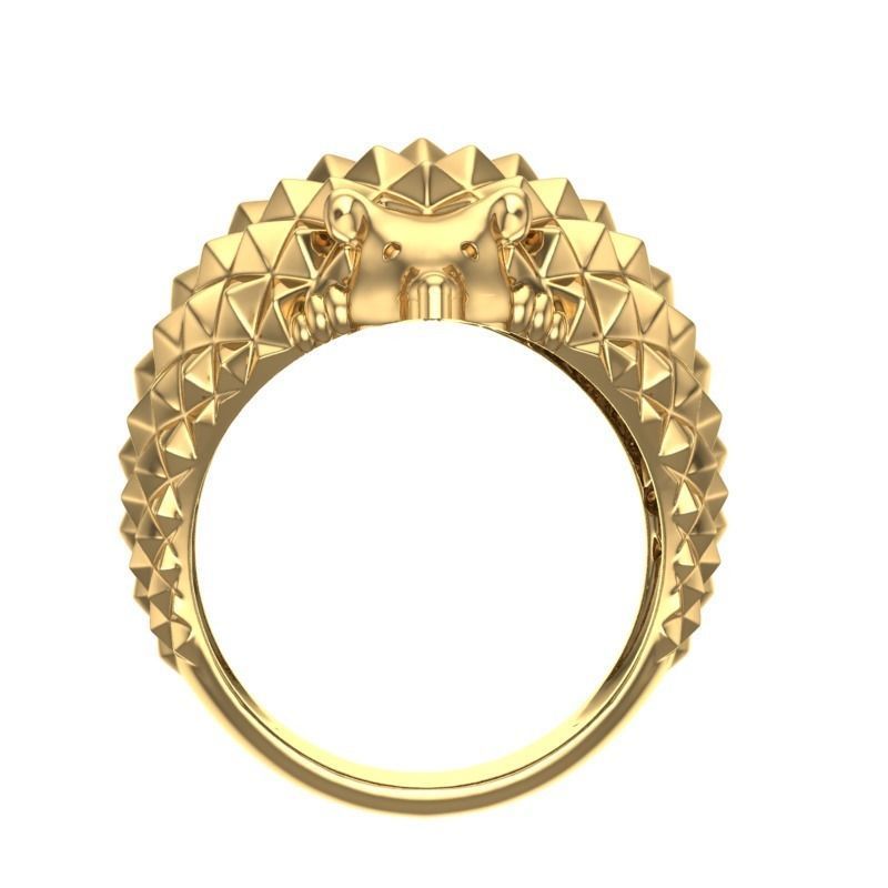 Hedgehog ring 3D print model_1