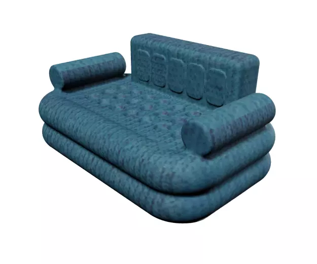 Spectacular Fabric Sofa Low-poly 3D model_0