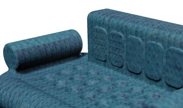 Spectacular Fabric Sofa Low-poly 3D model_4