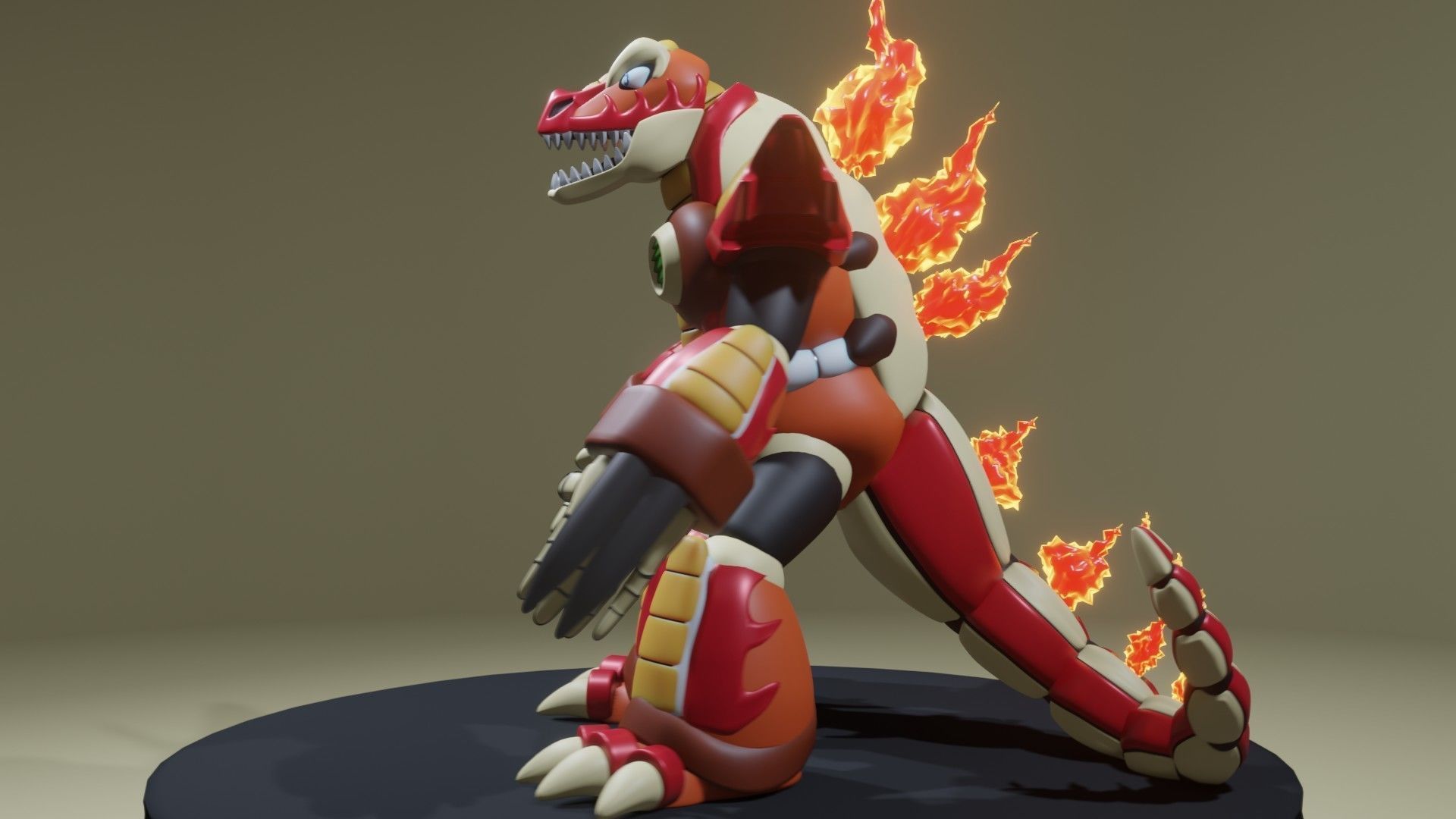 Burn Dinorex 3D print model_6