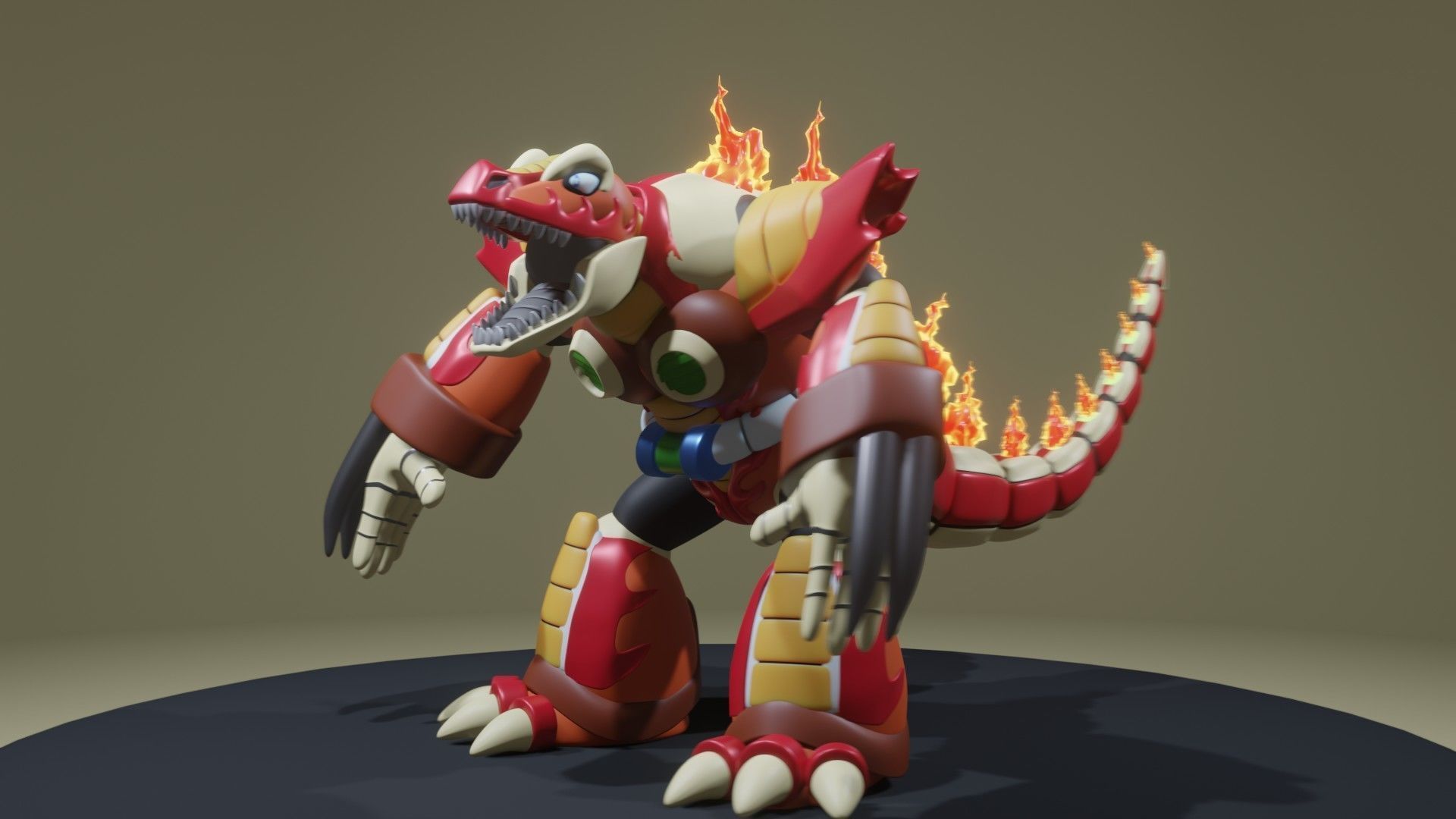 Burn Dinorex 3D print model_2