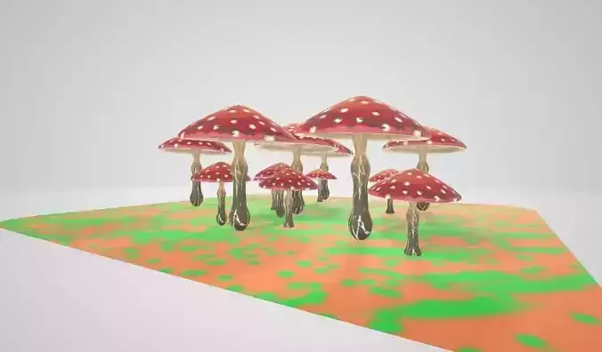 Mushroom watermelon 3D model
