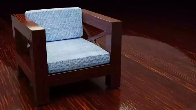Wooden armchair