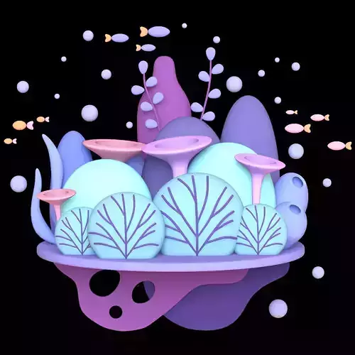 stylized nature 3D model