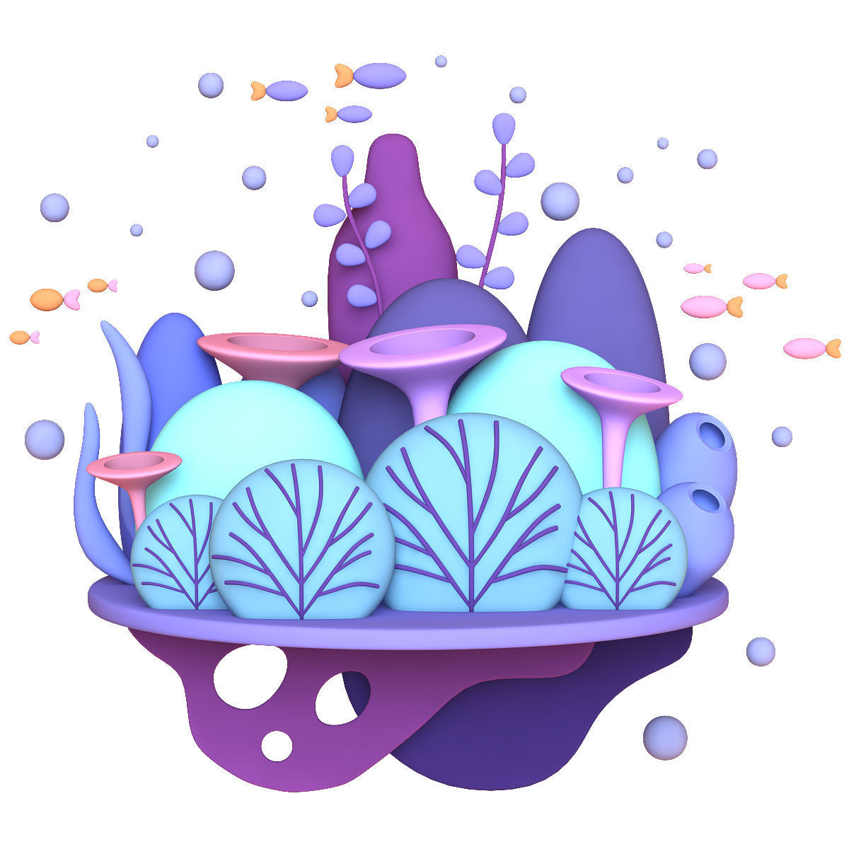 stylized nature 3D model_1