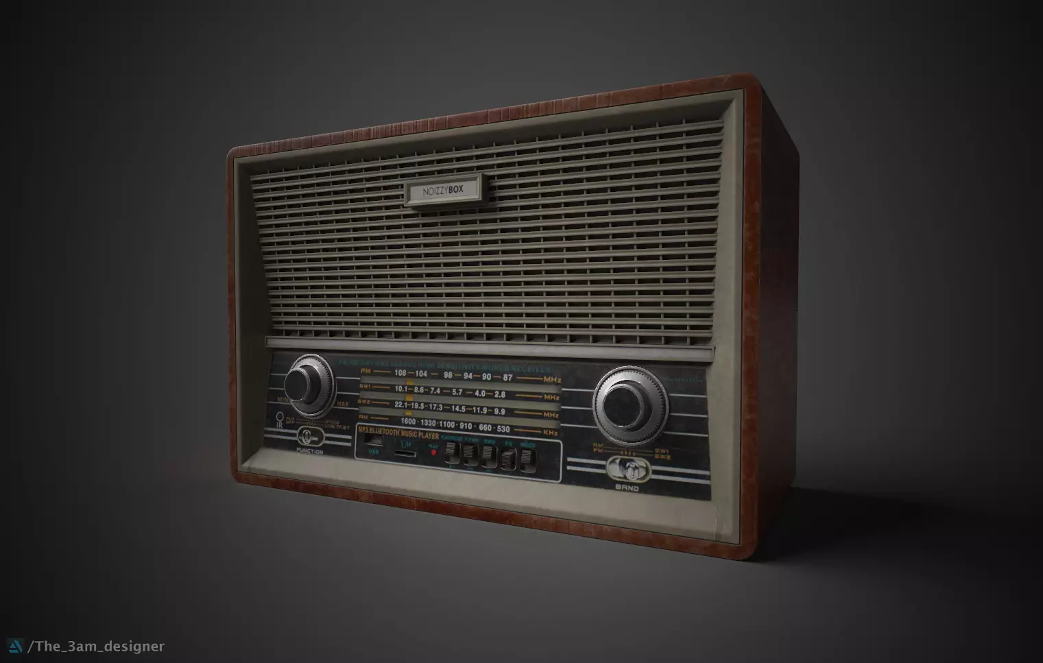 Noizzy Box Retro Radio 3D model_0