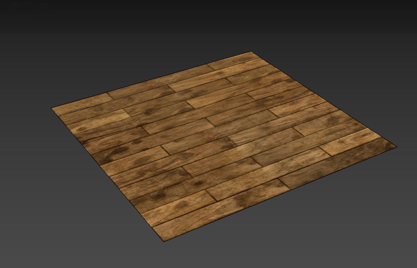 Wood Floor and Carpet - Game Ready Low-poly 3D model_1