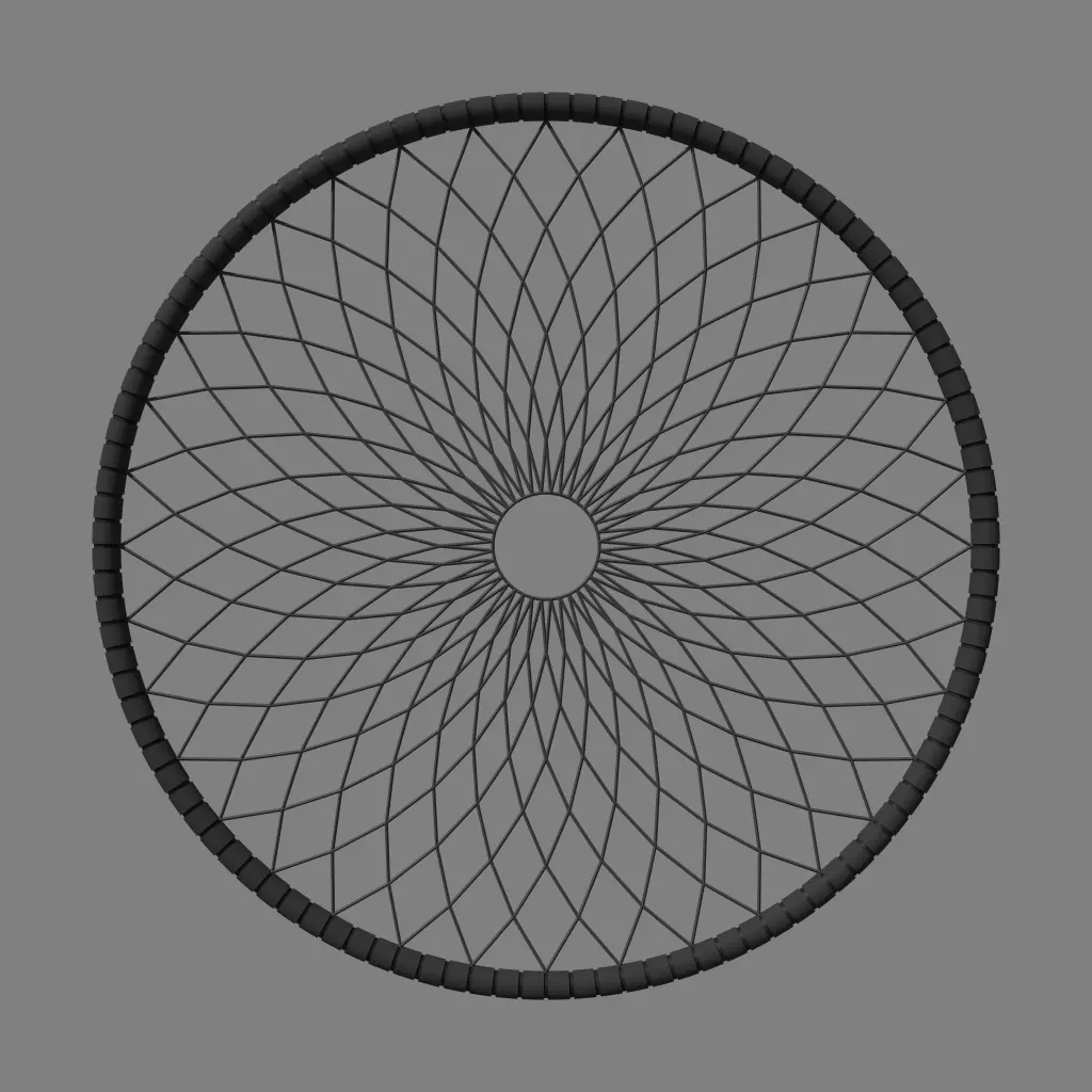 Dreamcatcher circular design Free 3D model_0