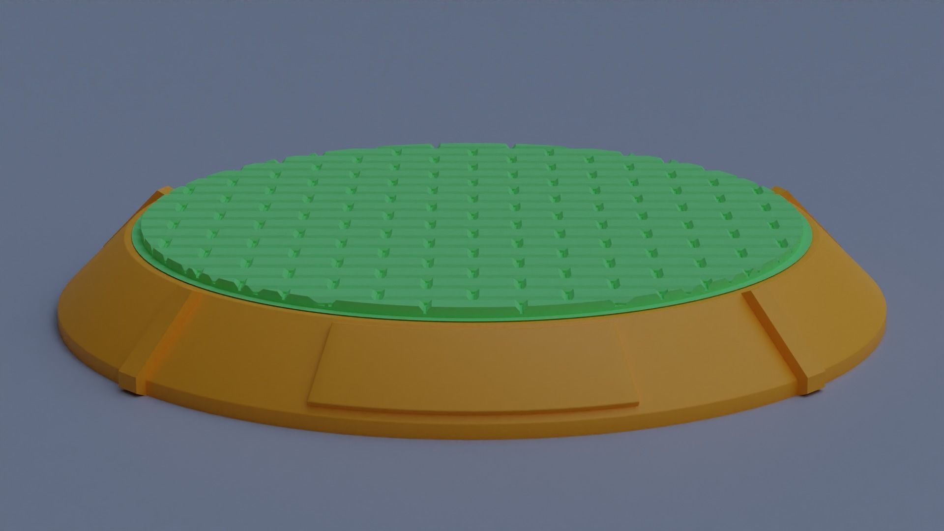 Base for figures with five different surfaces 3D print model_4