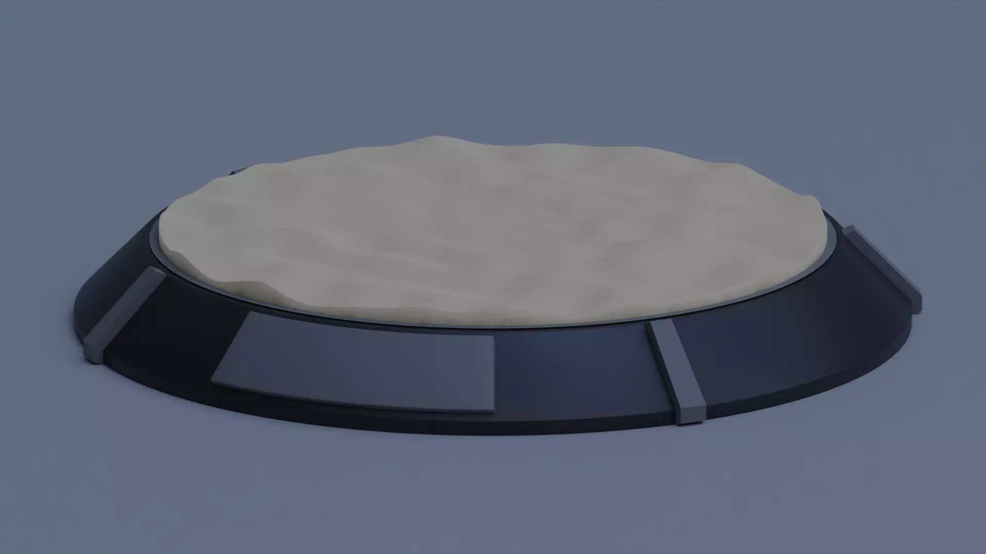 Base for figures with five different surfaces 3D print model_0