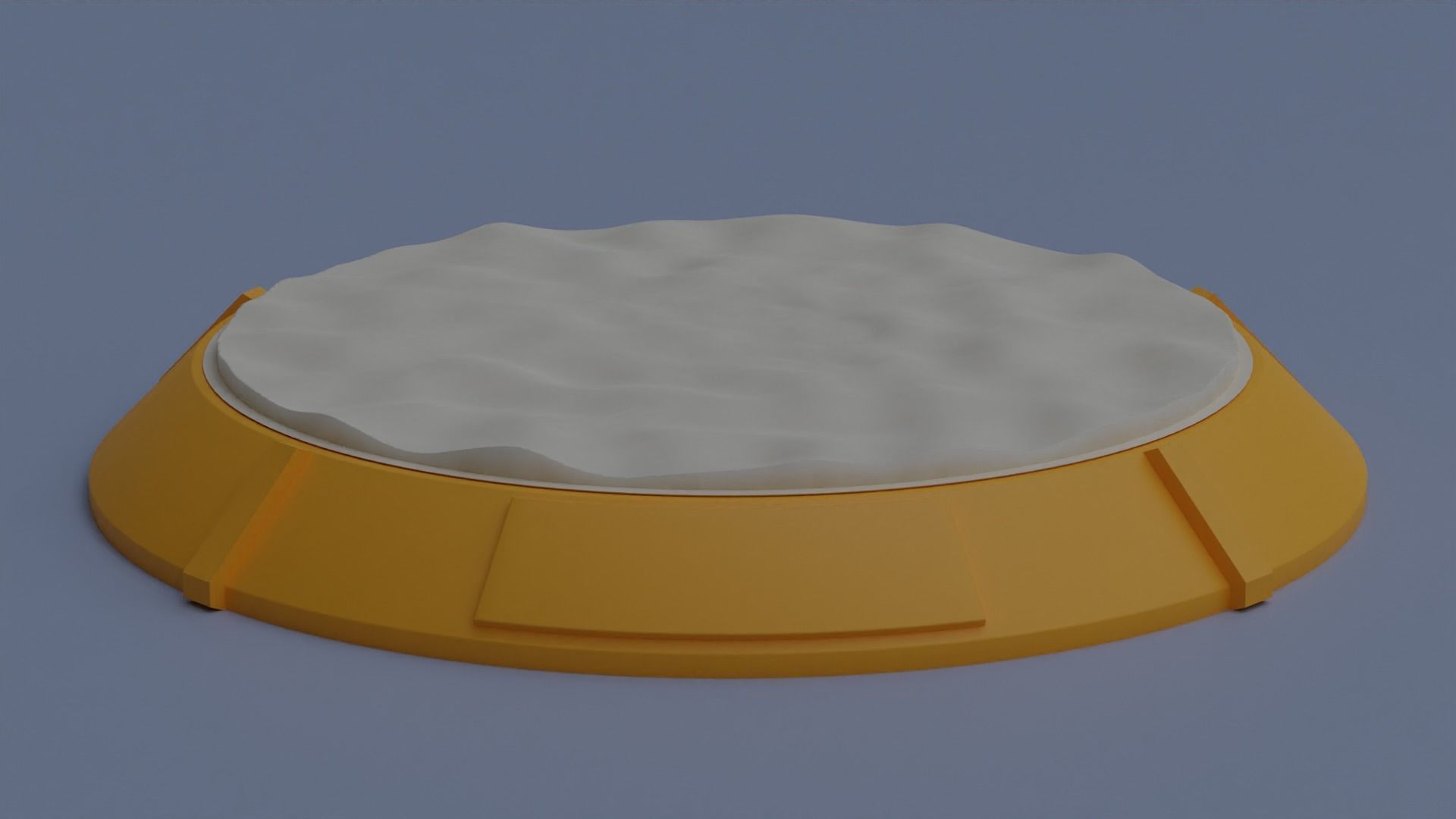 Base for figures with five different surfaces 3D print model_1