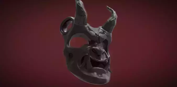 Samurai mask pendant 