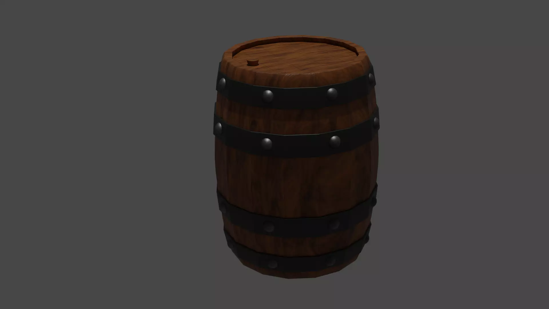 Wooden Barrel 3D model_0