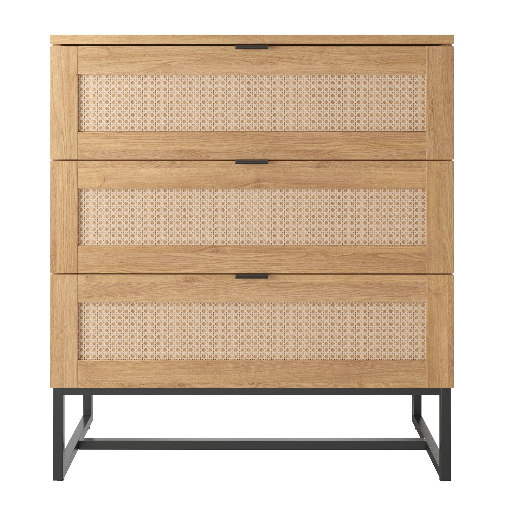 Scandinavian chest of 3 drawers 3D model_1
