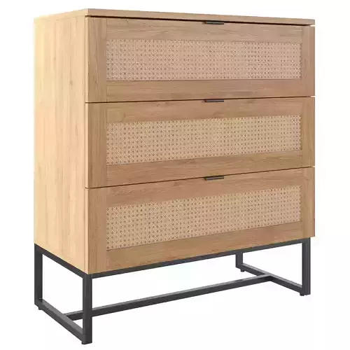 Scandinavian chest of 3 drawers 3D model