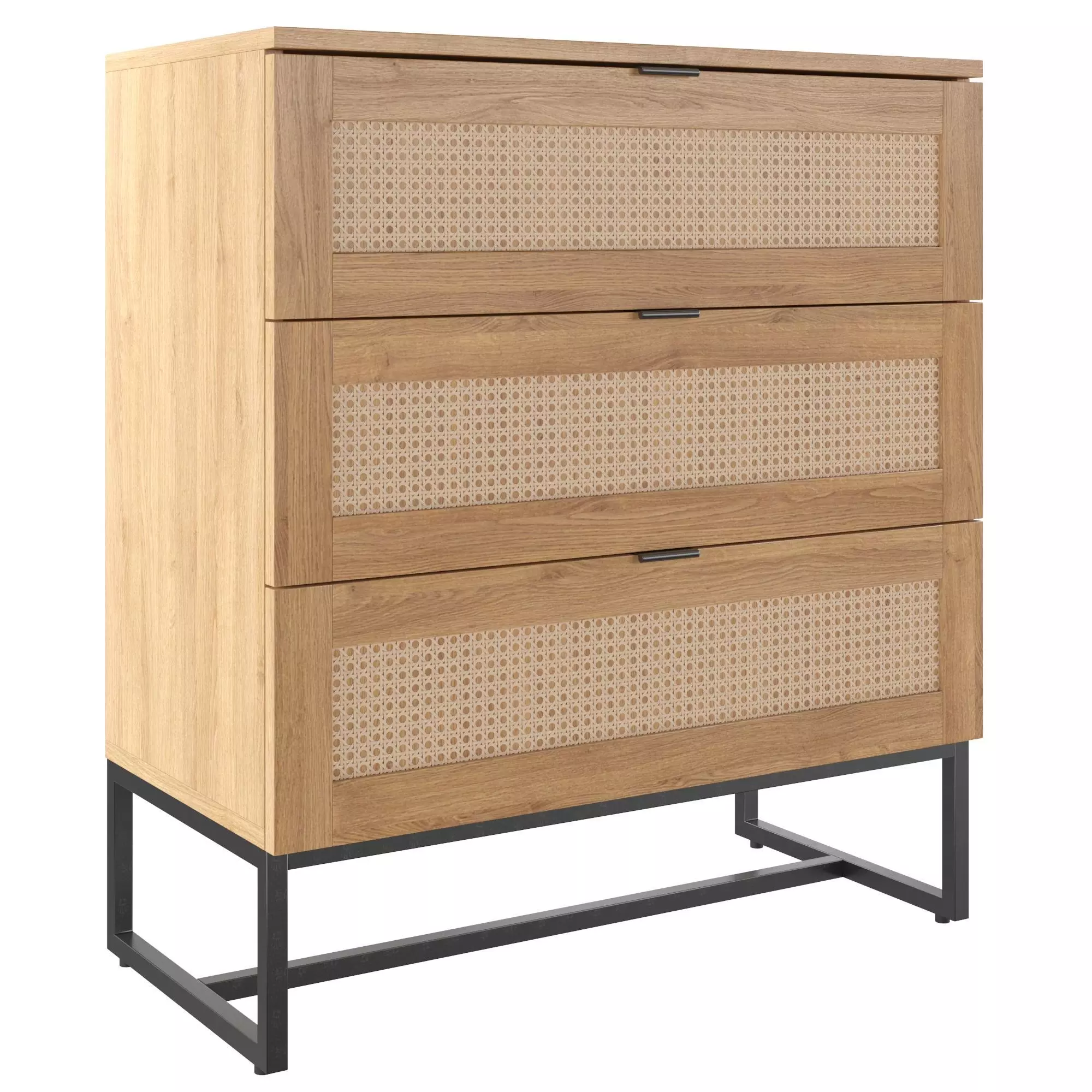 Scandinavian chest of 3 drawers 3D model_0