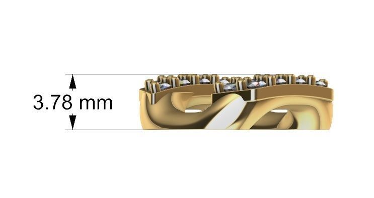 12 MM CUBAN LINK CHAIN 2 ROWS DIAMOND BRACELET OR NECKLACE 3D print model_8