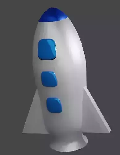 The rocket ship with buttons