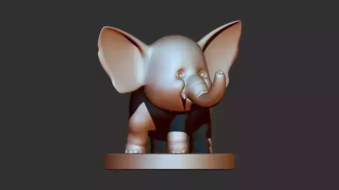 Baby Elephant 3d print model 