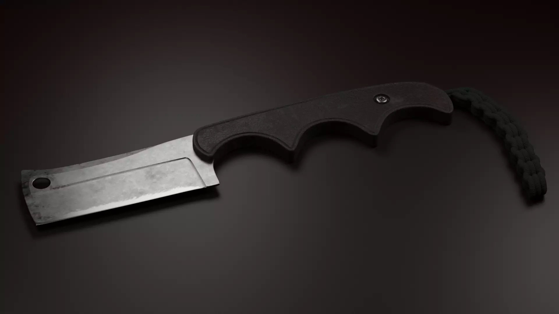 Cleaver Meat Knife Old 3D model_0